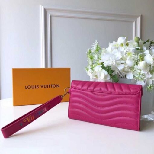 Louis Vuitton Replica New Wave Long Wallet in Calfskin M63298 Hot Pink