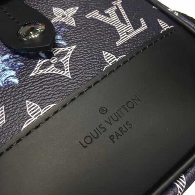Louis Vuitton Replica Original Leather Elephant  Print  Men’s Mini Shoulder Bag M54246 Black 2017
