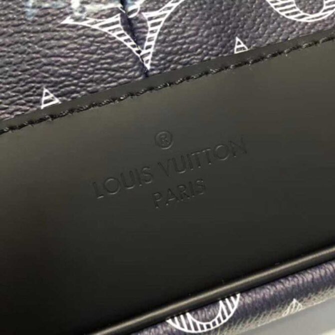Louis Vuitton Replica Original Leather Lion Print  Men’s Shoulder Bag M54248 Black 2017