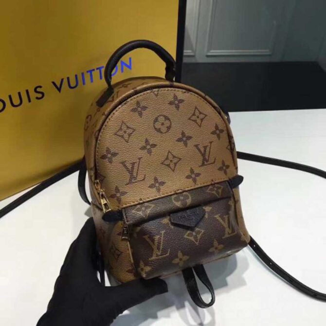 Louis Vuitton Replica Palm Monogram Canvas Mini Backpack M41562 Brown 2017