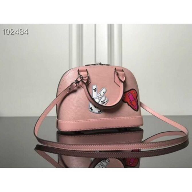 Louis Vuitton Replica Patches Stickers Epi Alma BB Bag M52481 Pink 2019