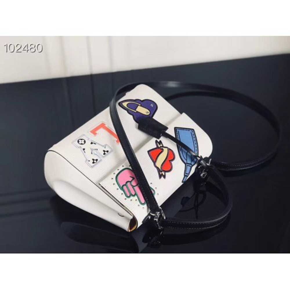 Louis Vuitton Replica Patches Stickers Epi Cluny BB Bag M52484 White 2019