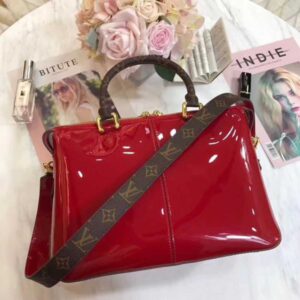 Louis Vuitton Replica Patent Calf Leather Tote Miroir Bag M54640 Red 2018