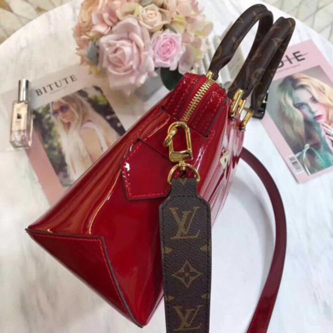 Louis Vuitton Replica Patent Calf Leather Tote Miroir Bag M54640 Red 2018