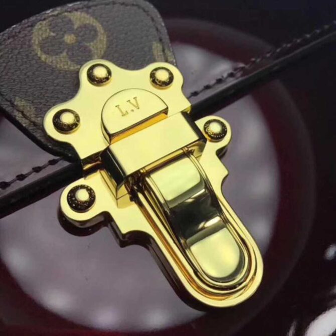 Louis Vuitton Replica Patent Leather Monogram Canvas Cherrywood Bag Amarante 2018