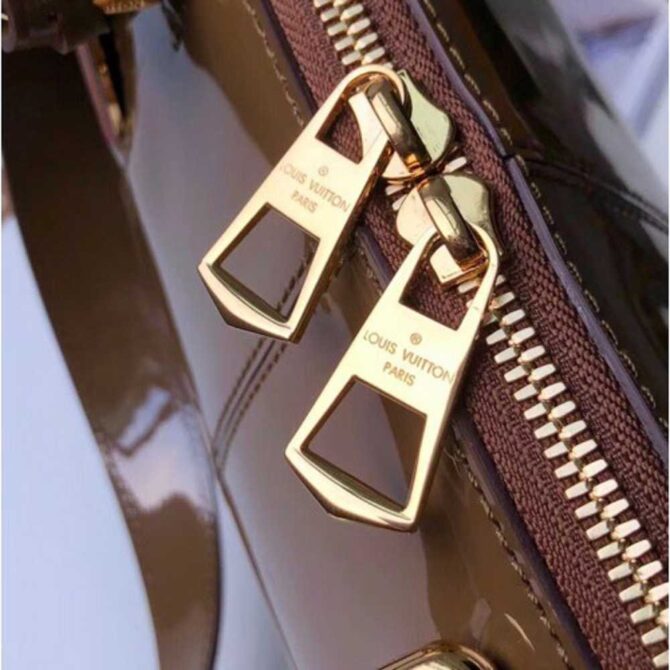Louis Vuitton Replica Patent Monogram Canvas Strap Tote Miroir Bag M54394 Vert Bronze 2018