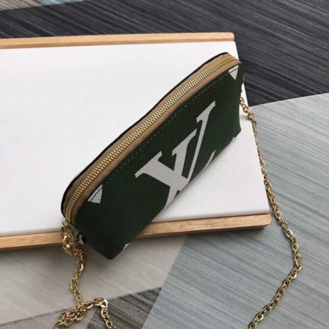 Louis Vuitton Replica Pochette Cosmetique Cosme XL Bag with Chain M67693 Khaki