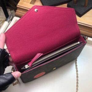 Louis Vuitton Replica Pochette Felicie Chain Bag M61276 Monogram Canvas/Red 2018