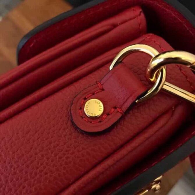 Louis Vuitton Replica Pochette Metis Monogram Empreinte Leather Bag M41488 Red