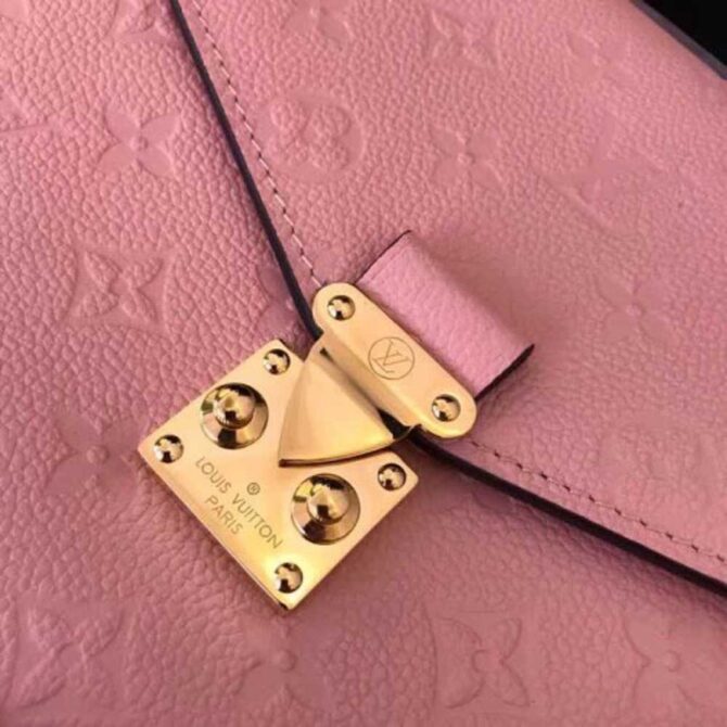 Louis Vuitton Replica Pochette Metis Monogram Empreinte Leather Bag M44018 Pink