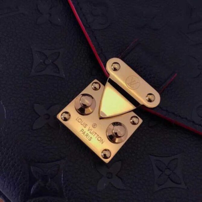 Louis Vuitton Replica Pochette Metis Monogram Empreinte Leather Bag M44071 Marine Blue