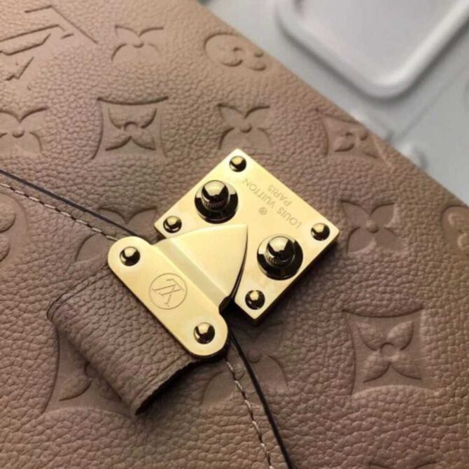 Louis Vuitton Replica Pochette Metis Monogram Empreinte Leather Bag M44245 Beige