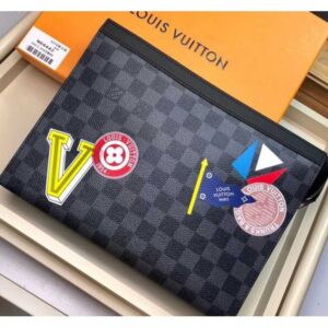 Louis Vuitton Replica Pochette Voyage MM Bag Damier Graphite Canvas League N64442