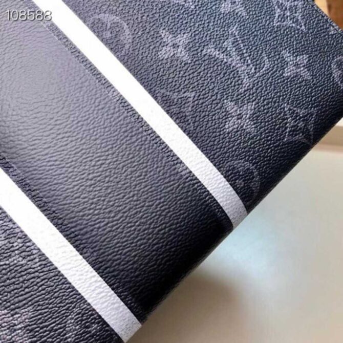 Louis Vuitton Replica Pochette Voyage MM Bag Monogram Eclipse Canvas Stripe M64440