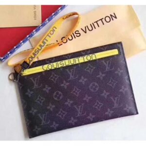 Louis Vuitton Replica Pouch Clutch Large Bag Monogram Canvas Yellow Spring Summer 2018