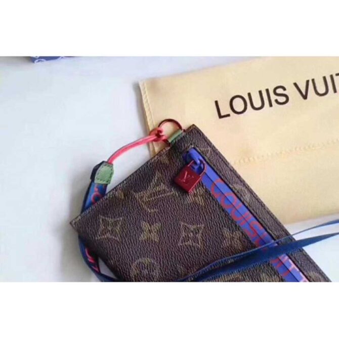 Louis Vuitton Replica Pouch Clutch Small Bag Monogram Canvas Blue Spring Summer 2018