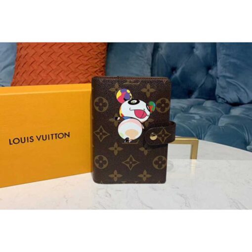 Louis Vuitton Replica R20005 LV Replica Small Ring Agenda Cover Wallet Monogram canvas With Panda