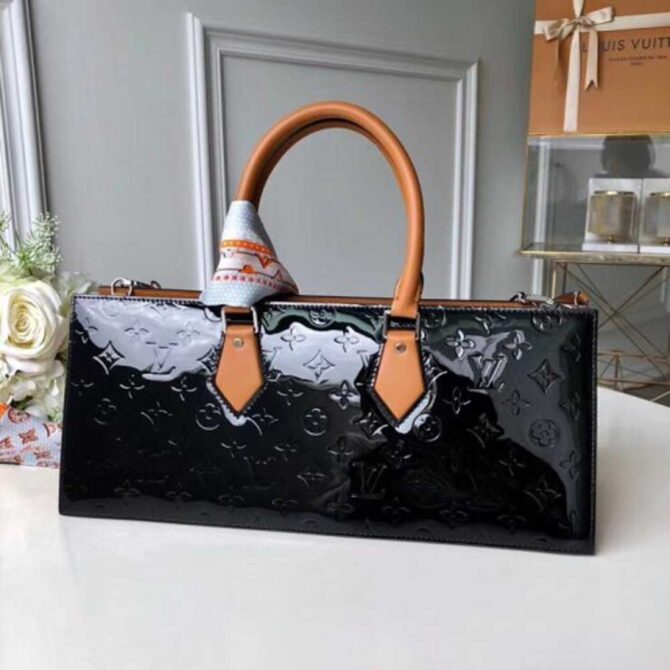 Louis Vuitton Replica Sac Tricot Bag Monogram Vernis Leather Black M44371 2019