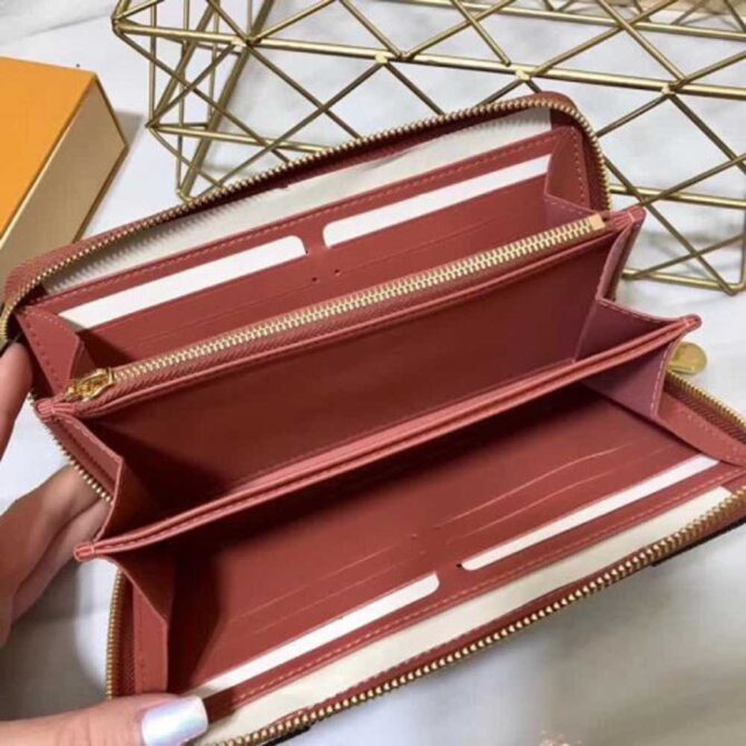 Louis Vuitton Replica Sarah Monogram Vernis Leather Zip Around Wallet Pink 2018