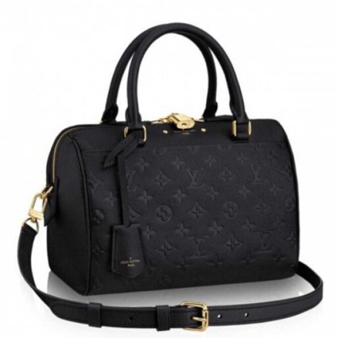 Louis Vuitton Replica Speedy Bandouliere 30 Noir Monogram Empreinte Leather