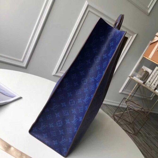 Louis Vuitton Replica Split Monogram Canvas Tote Blue