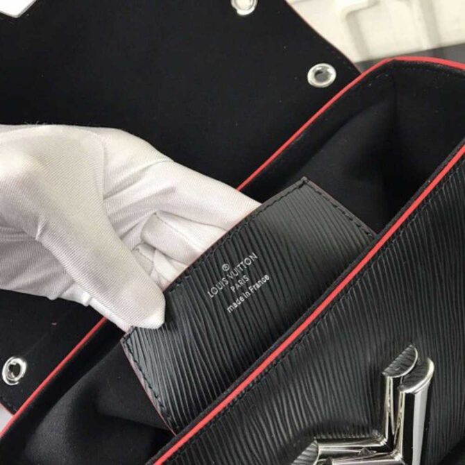 Louis Vuitton Replica Studs And Eyelets Epi Leather Twist PM Bag Noir 2018