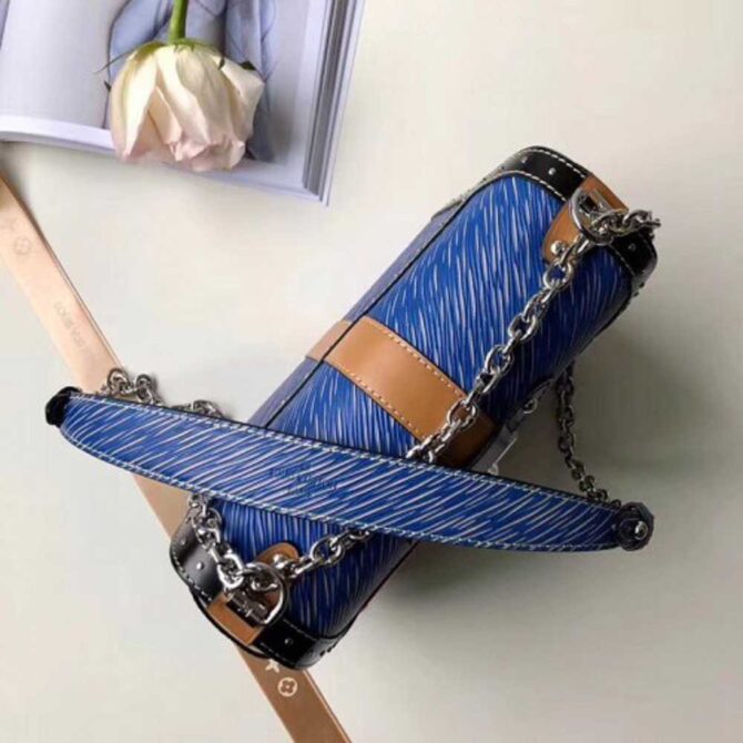 Louis Vuitton Replica Summer Trunks EPI Twist MM Bag M54283 Denim Blue 2018