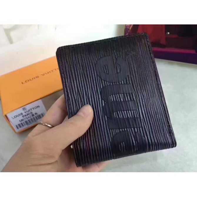 Louis Vuitton Replica Supreme X Epi Wallet Black 2017