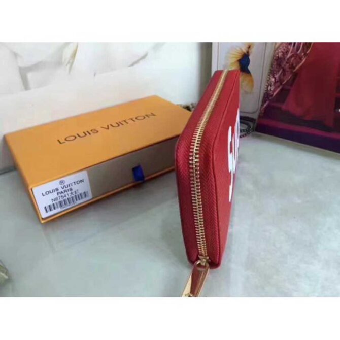 Louis Vuitton Replica Supreme X Epi Zippy Wallet Red 2017