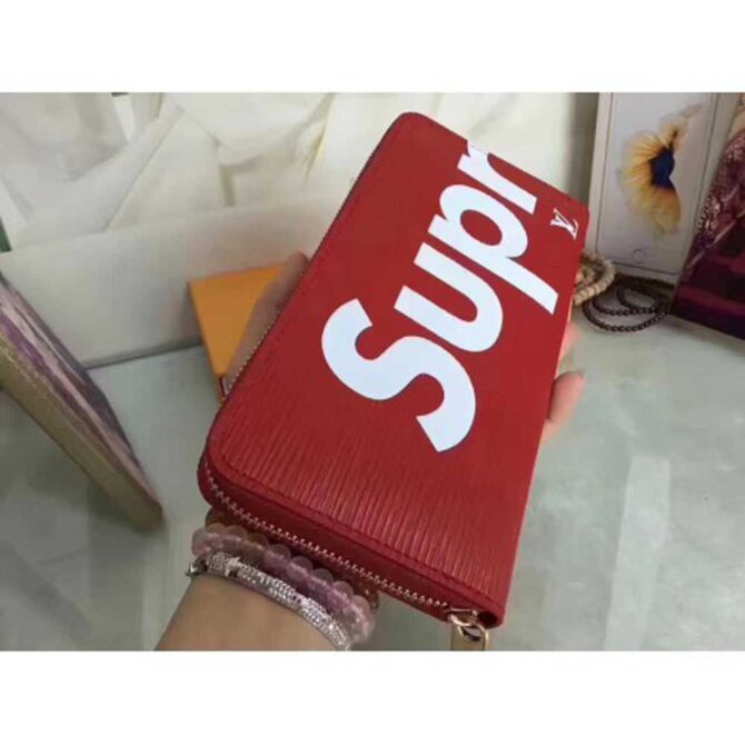 Louis Vuitton Replica Supreme X Epi Zippy Wallet Red 2017
