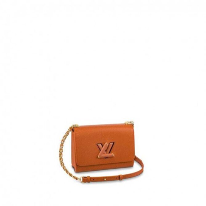 Louis Vuitton Replica TWIST MM HANDBAG EPI GRAINED COWHIDE LEATHER GOLD MIEL BROWN M57939