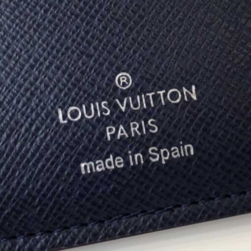 Louis Vuitton Replica Taiga Leather Two-fold Wallet With Hawaiian-Print Lining 2017
