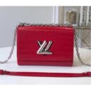 Louis Vuitton Replica Twist MM Bag in Embossed Leather M50280 Red 2018