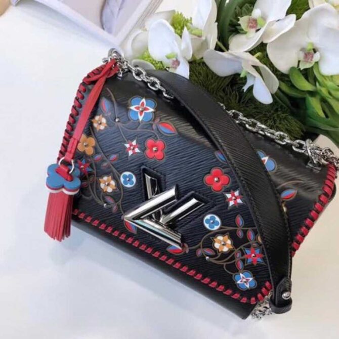 Louis Vuitton Replica Twist MM Bag in Epi Leather M53531 Black 2018