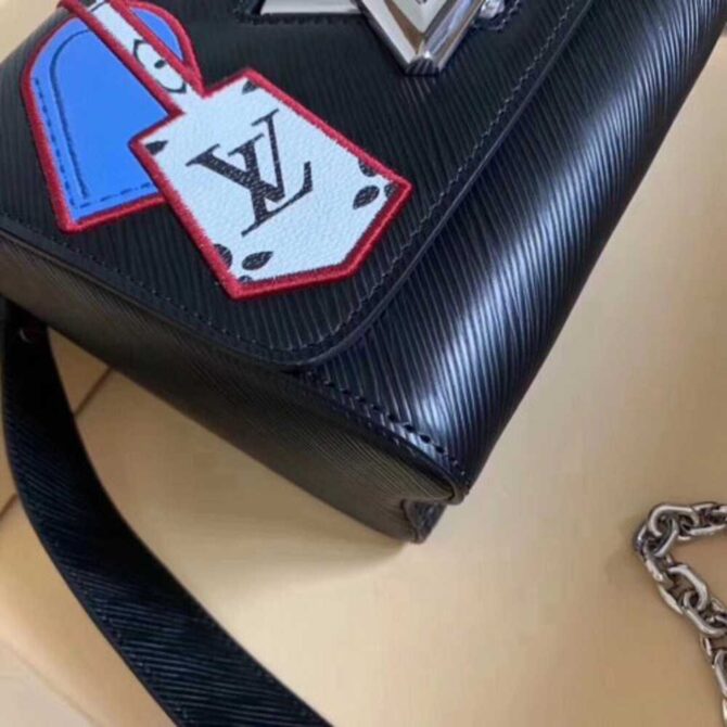 Louis Vuitton Replica Twist MM Flap Bag in Epi Leather M52699 Black 2018