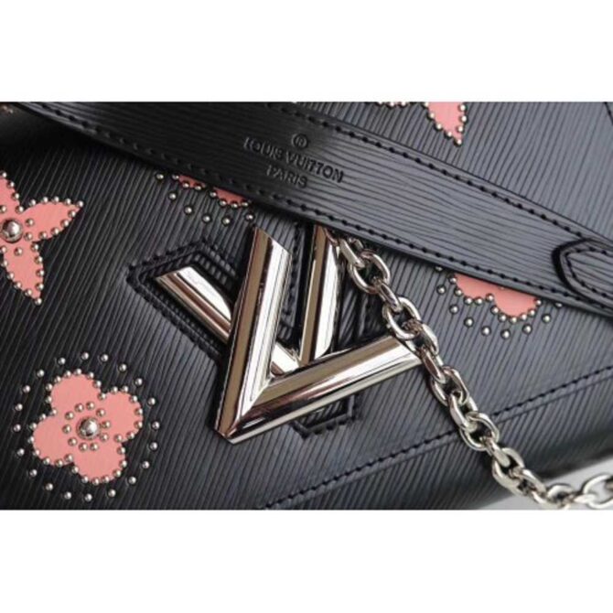 Louis Vuitton Replica Twist MM Shoulder Bag in Epi Leather M52134 Black 2018