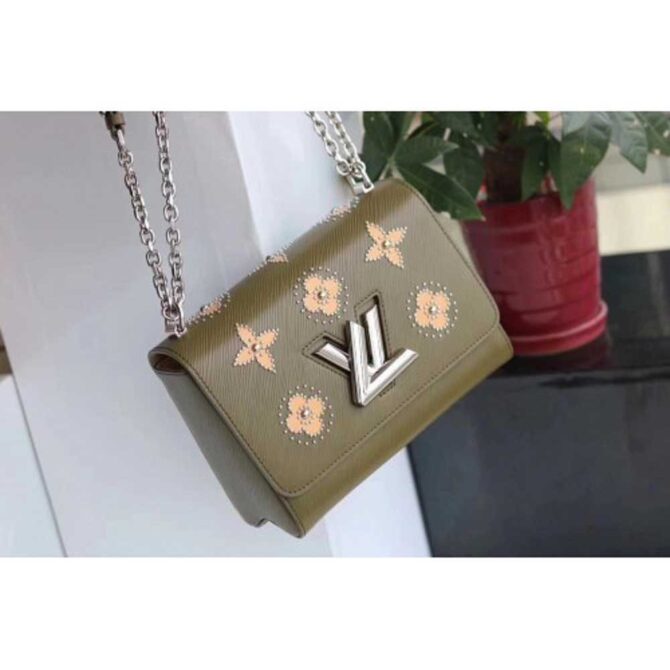 Louis Vuitton Replica Twist MM Shoulder Bag in Epi Leather M52159 Green 2018