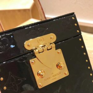 Louis Vuitton Replica Vintage Monogram Vernis Bleecker Box Top Handle Bag Black 2019