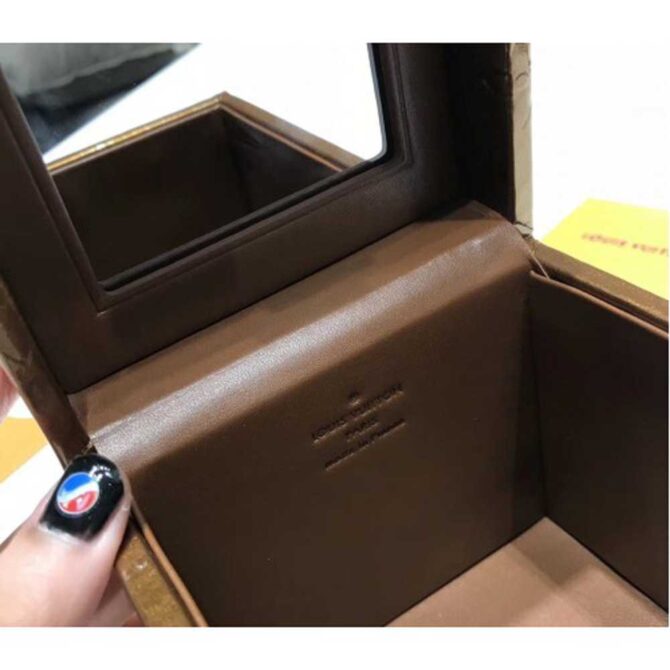 Louis Vuitton Replica Vintage Monogram Vernis Bleecker Box Top Handle Bag Caramel 2019