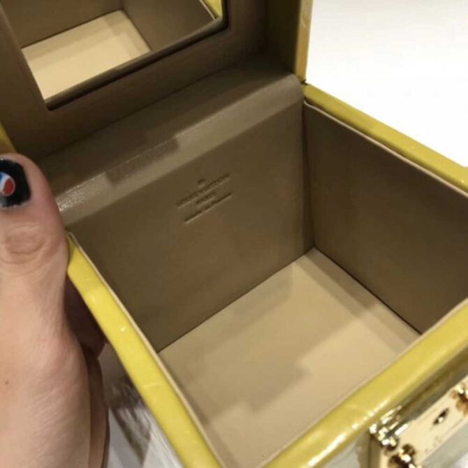 Louis Vuitton Replica Vintage Monogram Vernis Bleecker Box Top Handle Bag Yellow 2019