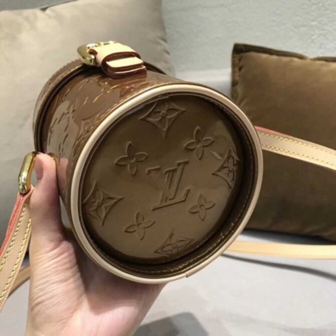 Louis Vuitton Replica Vintage Monogram Vernis Mini Container Bag Caramel 2019