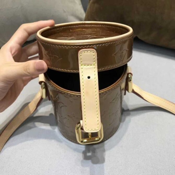 Louis Vuitton Replica Vintage Monogram Vernis Mini Container Bag Caramel 2019
