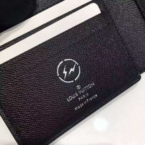 Louis Vuitton Replica iconic black and grey Monogram Eclipse canvas card case