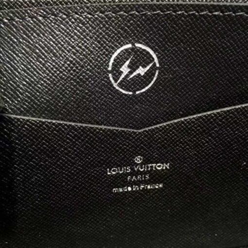 Louis Vuitton Replica iconic black and grey Monogram Eclipse canvas clutch