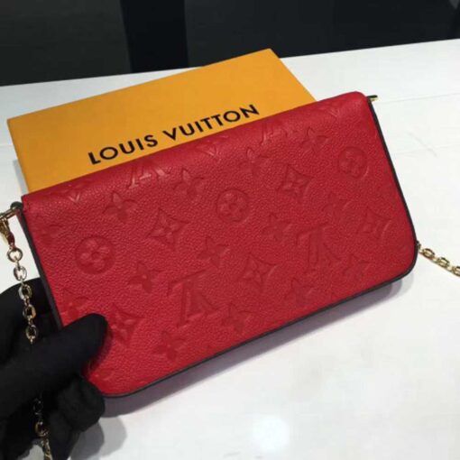 Louis Vuitton Replica pochette felicie monogram empreinte M64065 Cherry(KD-741901)