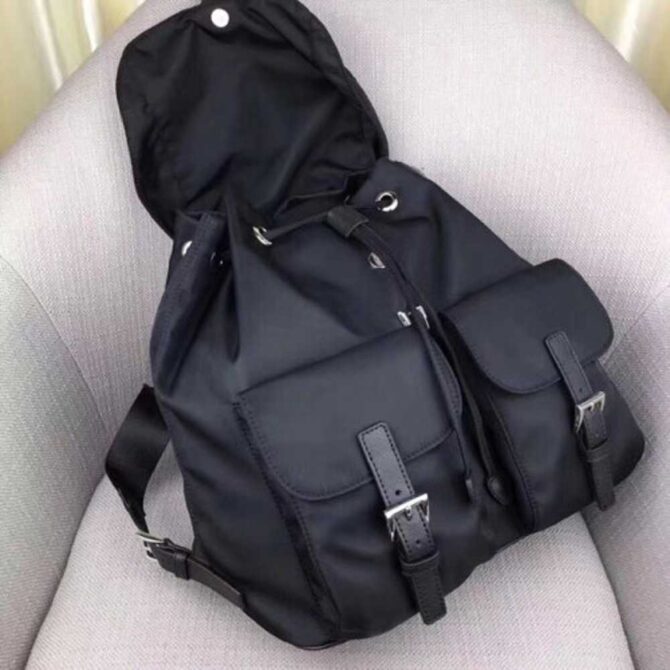 Prada Nylon Backpack BZ2811 Black/SiLV Replicaer 2018