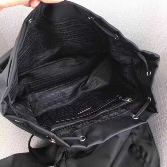 Prada Nylon Backpack BZ2811 Black/SiLV Replicaer 2018
